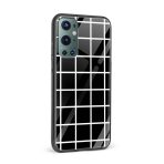 Black And White Checks Printed Glass Back Phone Case - Image 2