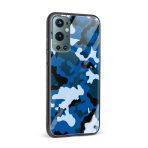 Camouflage Blue Printed Glass Back Phone Case - Image 2