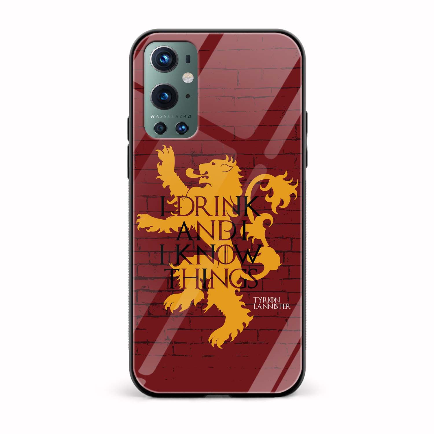 Tyrion Lannister - I Drink And I Know Things Printed Glass Back Phone Case Tyrion Lannister - I Drink And I Know Things Printed Glass Back Phone Case - Image 1