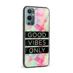 Good Vibes only Printed Glass Back Phone Case - Image 2