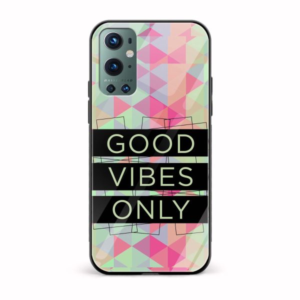 Good Vibes only Printed Glass Back Phone Case
