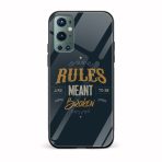 Rules Are Meant To Be Broken Printed Glass Back Phone Case