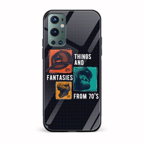 Things And Fantasies From 70's Printed Glass Back Phone Case