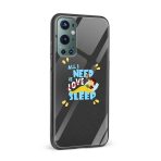 All I Need Is Sleep Printed Glass Back Phone Case - Image 2
