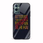 Attitude To Hum Mein Bachpan Se Hi Hai Printed Glass Back Phone Case