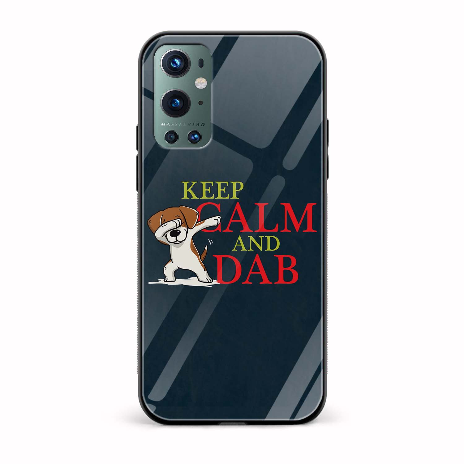Keep Calm And DAB Printed Glass Back Phone Case Keep Calm And DAB Printed Glass Back Phone Case - Image 1