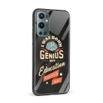 I was Born Genius Printed Glass Back Phone Case - Image 2