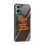 Open Your Mind Before Your Mouth Printed Glass Back Phone Case - Image 2