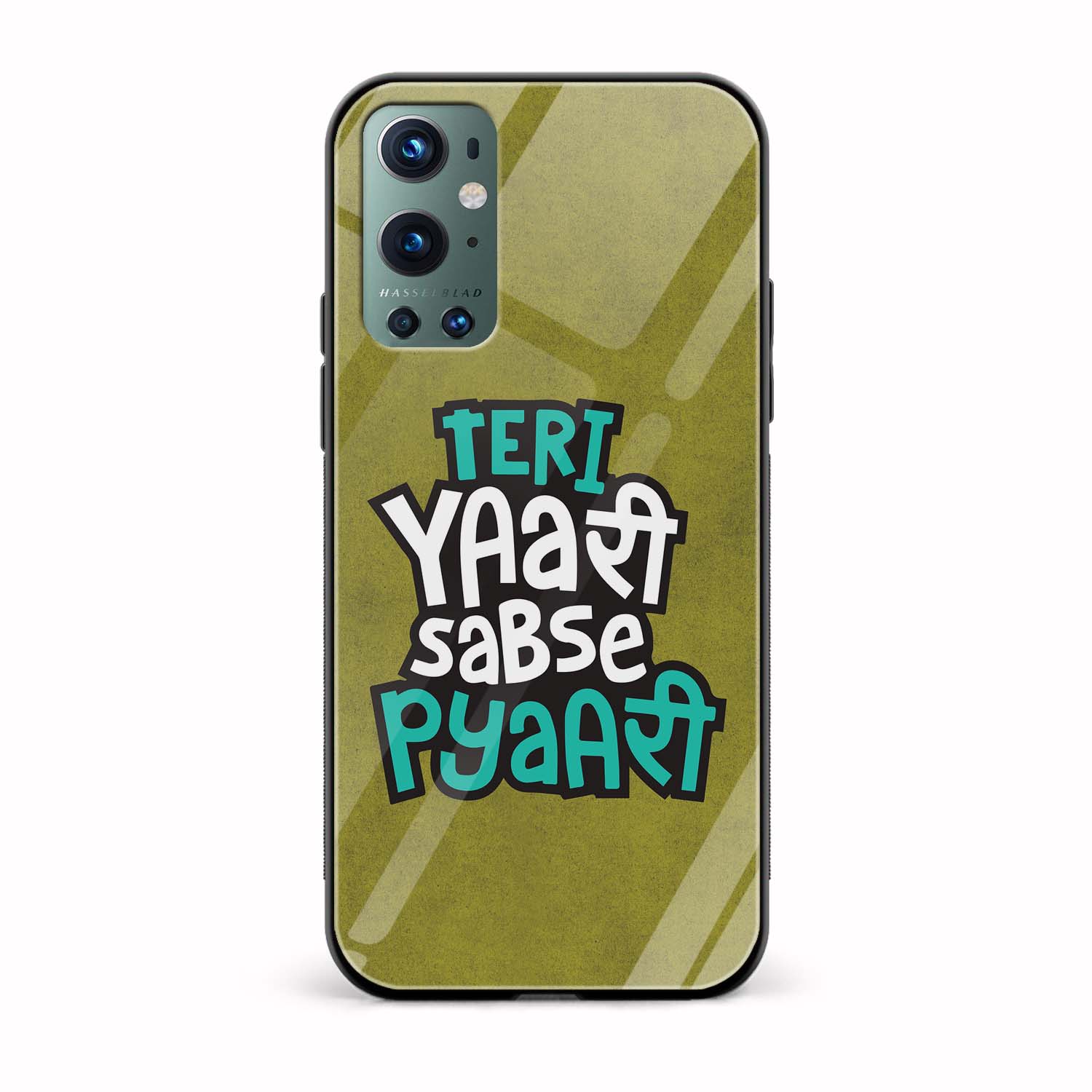Teri Yaari Sabse Pyaari Printed Glass Back Phone Case Teri Yaari Sabse Pyaari Printed Glass Back Phone Case - Image 1