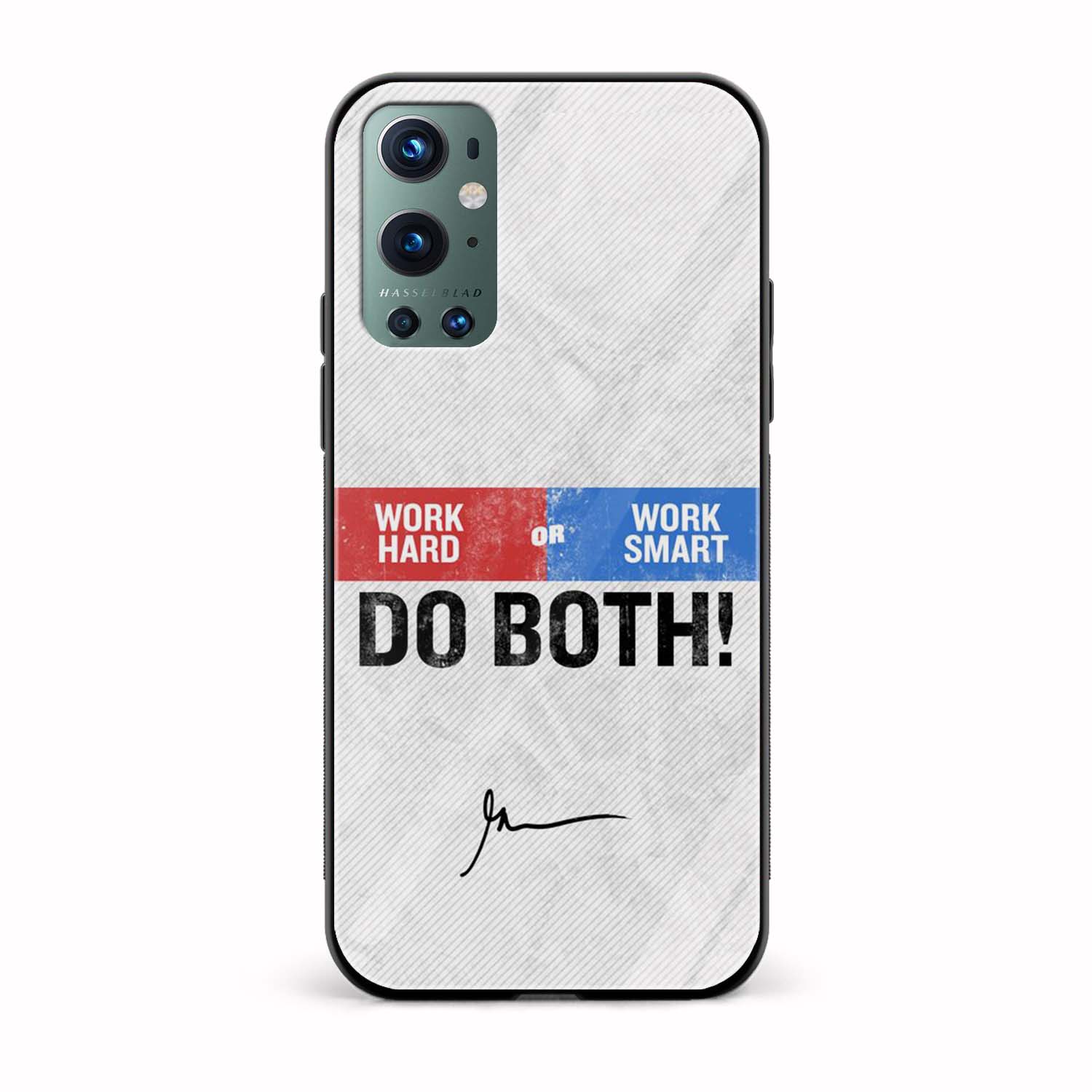 Work Hard Or Work Smart Glass Back Phone Case Work Hard Or Work Smart Glass Back Phone Case - Image 1