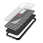 Black and White Grid Pattern  Glass Back Phone Case - Image 3