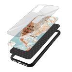 Eat Sleep Travel Repeat Map  Glass Back Phone Case - Image 3