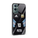 Messi 10  Glass Back Phone Case - Image 2