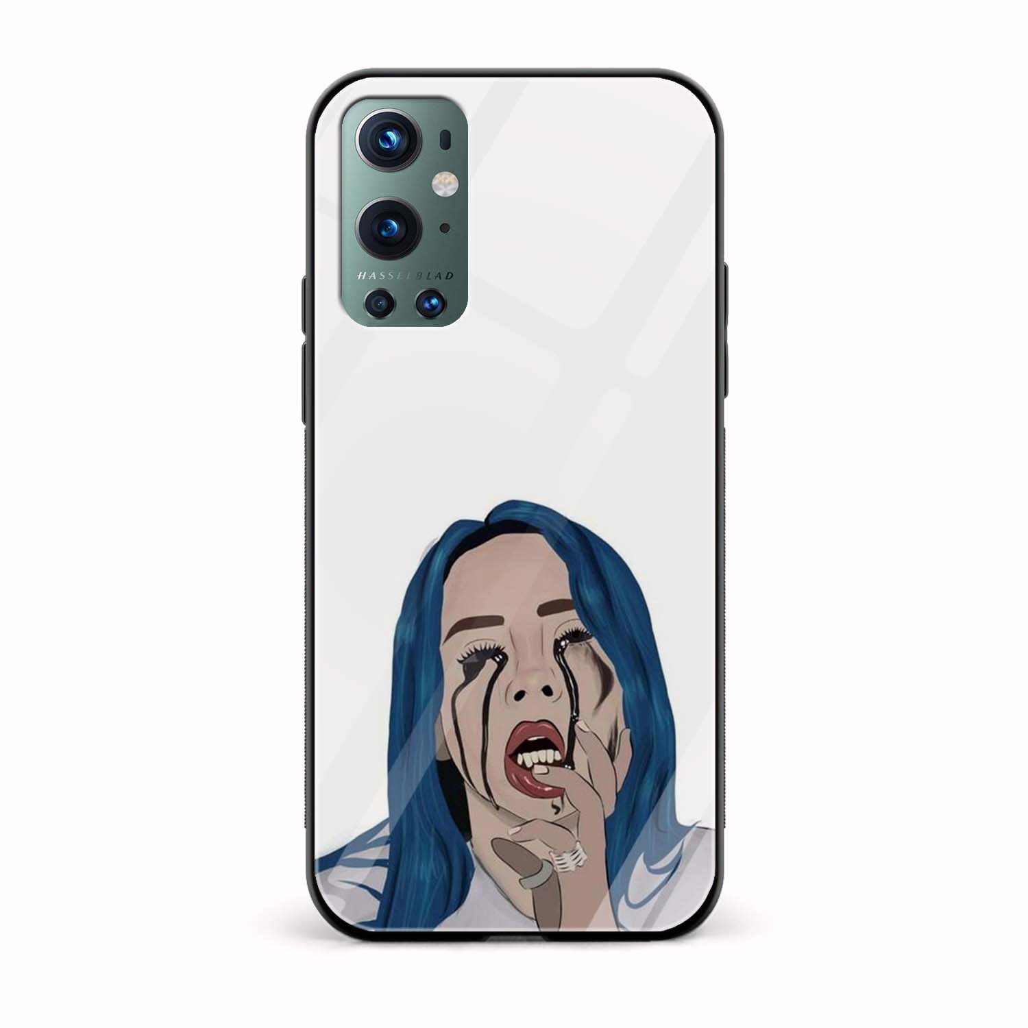 A Girl With Tears Glass Back Phone Case A Girl With Tears Glass Back Phone Case - Image 1