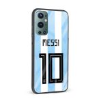 Messi Jersey 10 Glass Back Phone Case - Image 2
