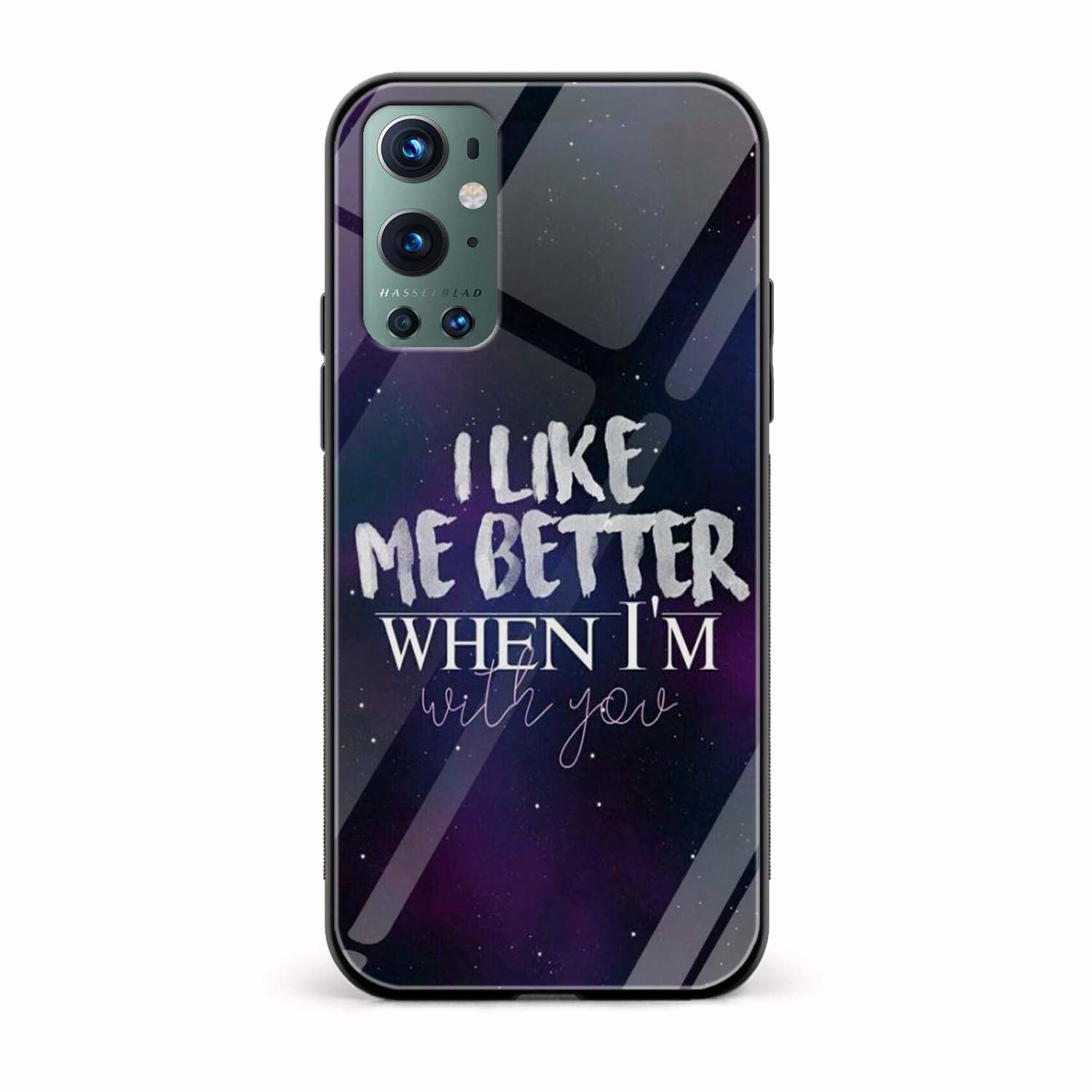 I Like Me Better When I'm With You Glass Back Phone Case I Like Me Better When I'm With You Glass Back Phone Case - Image 1