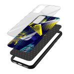 Blue Oil Painiting  Glass Back Phone Case - Image 3