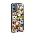 Cartoon Mix Glass Back Phone Case - Image 2