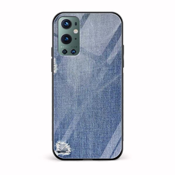 Denim Textured Glass Back Phone Case