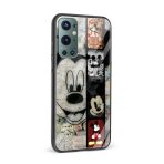 Mickey Mouse Collage Glass Back Phone Case - Image 2