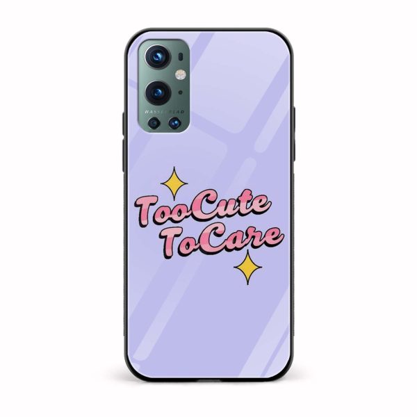 Too Cute Too Care Glass Back Phone Case