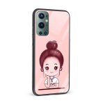 Pink Girl  Glass Back Phone Case - Image 2