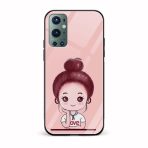 Pink Girl  Glass Back Phone Case