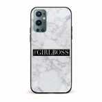 Girl Boss Marble  Glass Back Phone Case