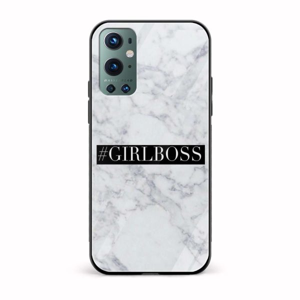 Girl Boss Marble  Glass Back Phone Case