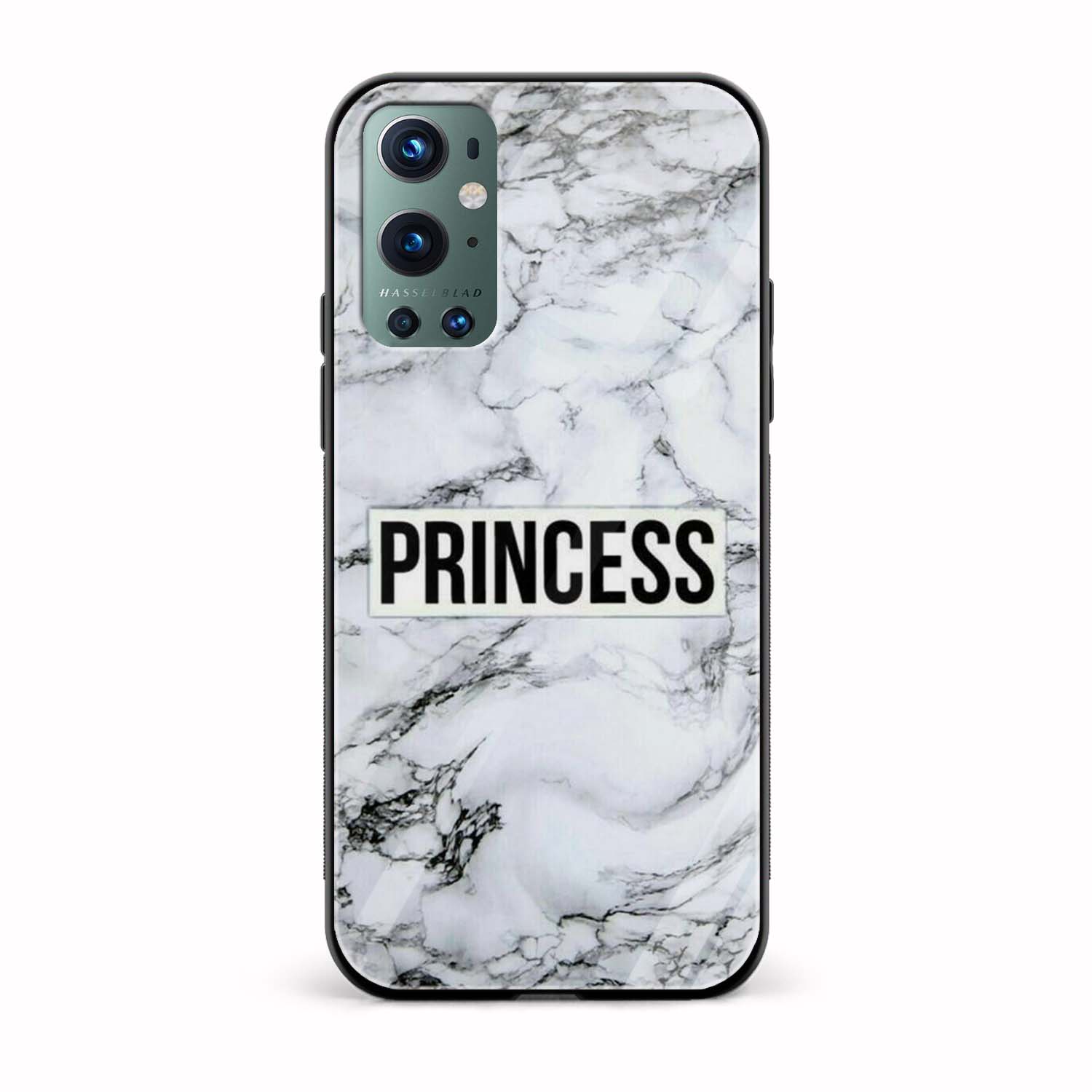 Princess on Marble Glass Back Phone Case Princess on Marble Glass Back Phone Case - Image 1