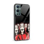 Money Heist Masks  Glass Back Phone Case - Image 2