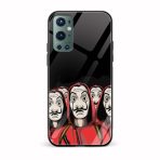 Money Heist Masks  Glass Back Phone Case