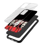 Money Heist Masks  Glass Back Phone Case - Image 3