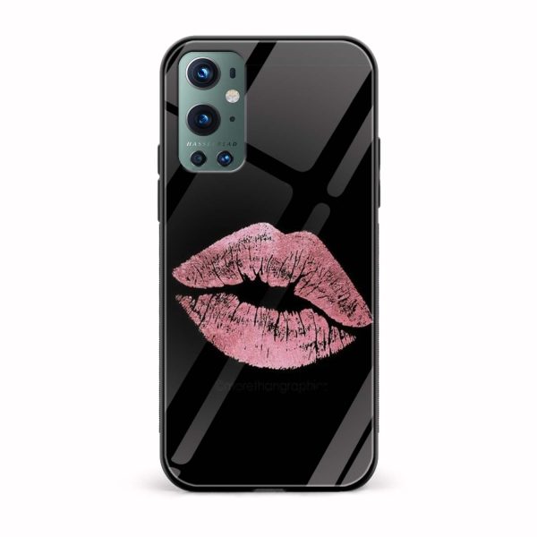 Pink Lips  Glass Back Phone Case