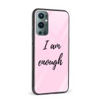 I am Enough Glass Back Phone Case - Image 2