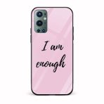 I am Enough Glass Back Phone Case