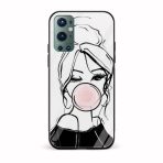 Bubble Gum Girl  Glass Back Phone Case