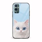 Blue Eyes Cat Glass Back Phone Case