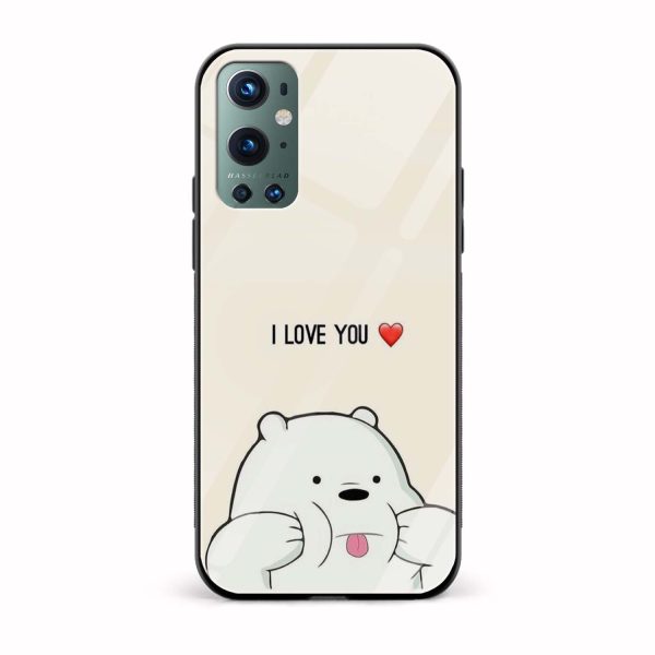 I Love You Bear Glass Back Phone Case