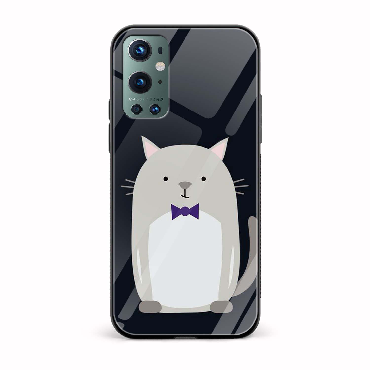Cat With A Bow Glass Back Phone Case Cat With A Bow Glass Back Phone Case - Image 1