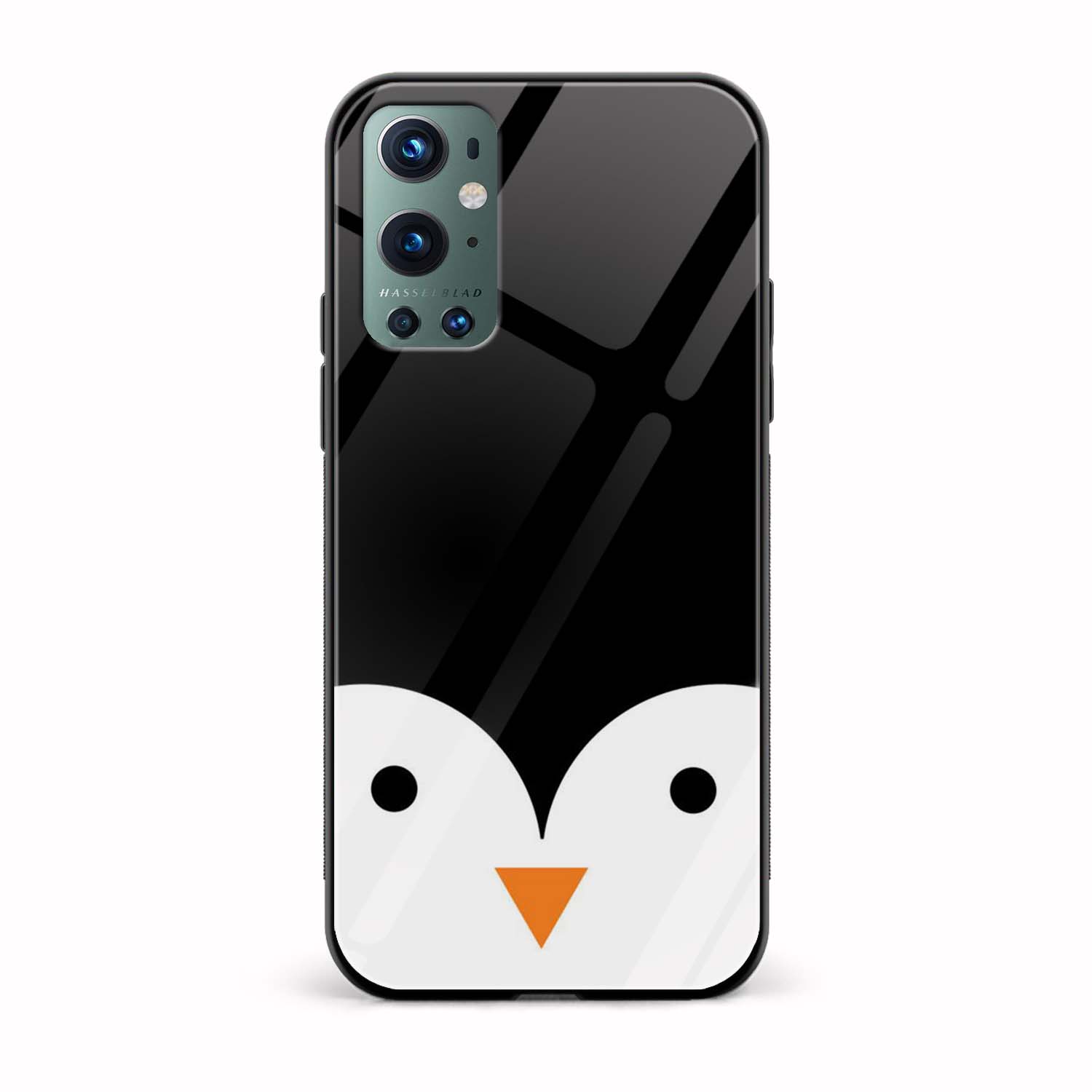 Cute Penguin Face Glass Back Phone Case Cute Penguin Face Glass Back Phone Case - Image 1