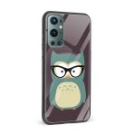 Owl With A Cat Eyes Glass Back Phone Case - Image 2