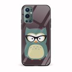 Owl With A Cat Eyes Glass Back Phone Case