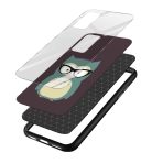 Owl With A Cat Eyes Glass Back Phone Case - Image 3
