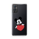 Mickey Mouse With Heart Printed Classic Clear Soft Phone Case