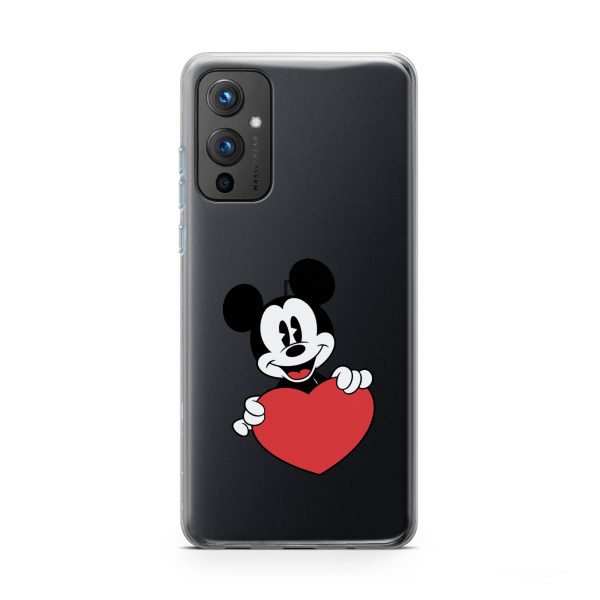Mickey Mouse With Heart Printed Classic Clear Soft Phone Case