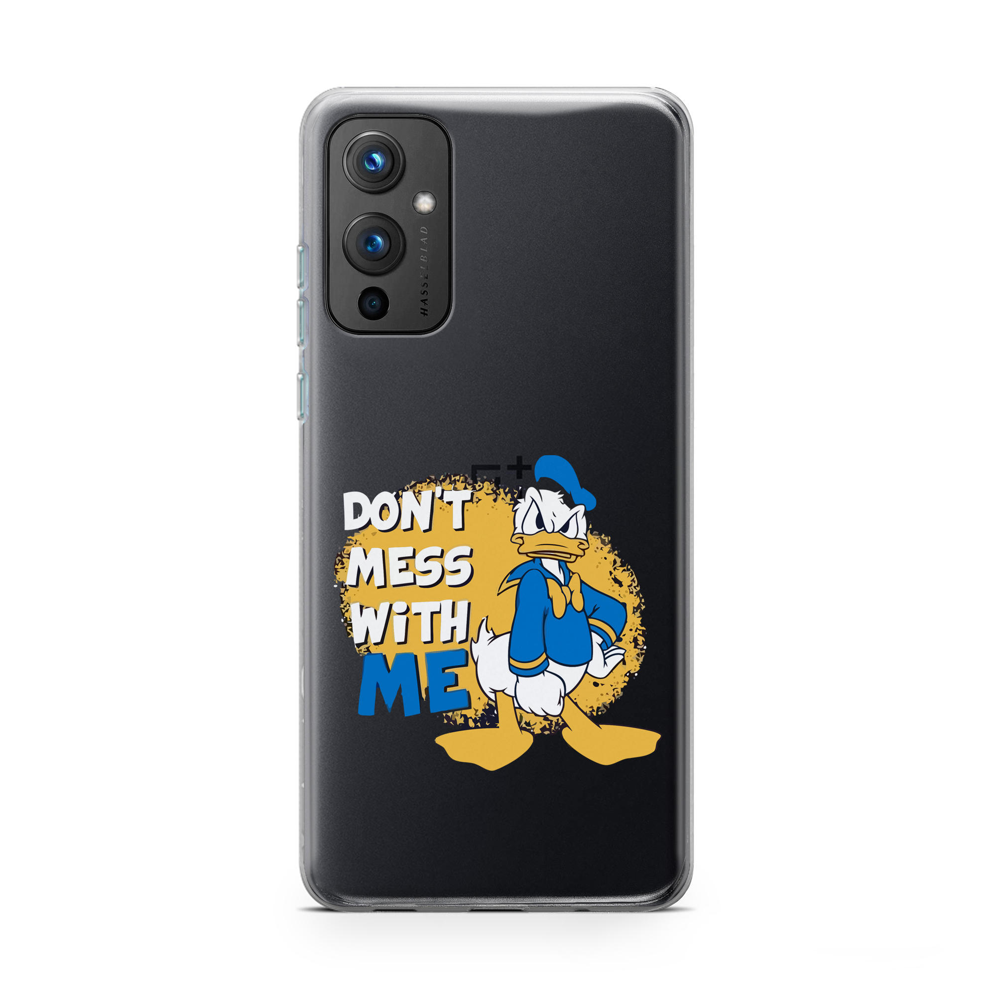 Don't Mess With Me-Donald Duck Printed Classic Clear Soft Phone Case Don't Mess With Me-Donald Duck Printed Classic Clear Soft Phone Case - Image 1