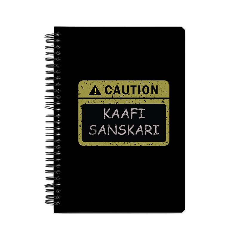 CAUTION Kaafi Sanskari Printed Notebook CAUTION Kaafi Sanskari Printed Notebook - Image 1