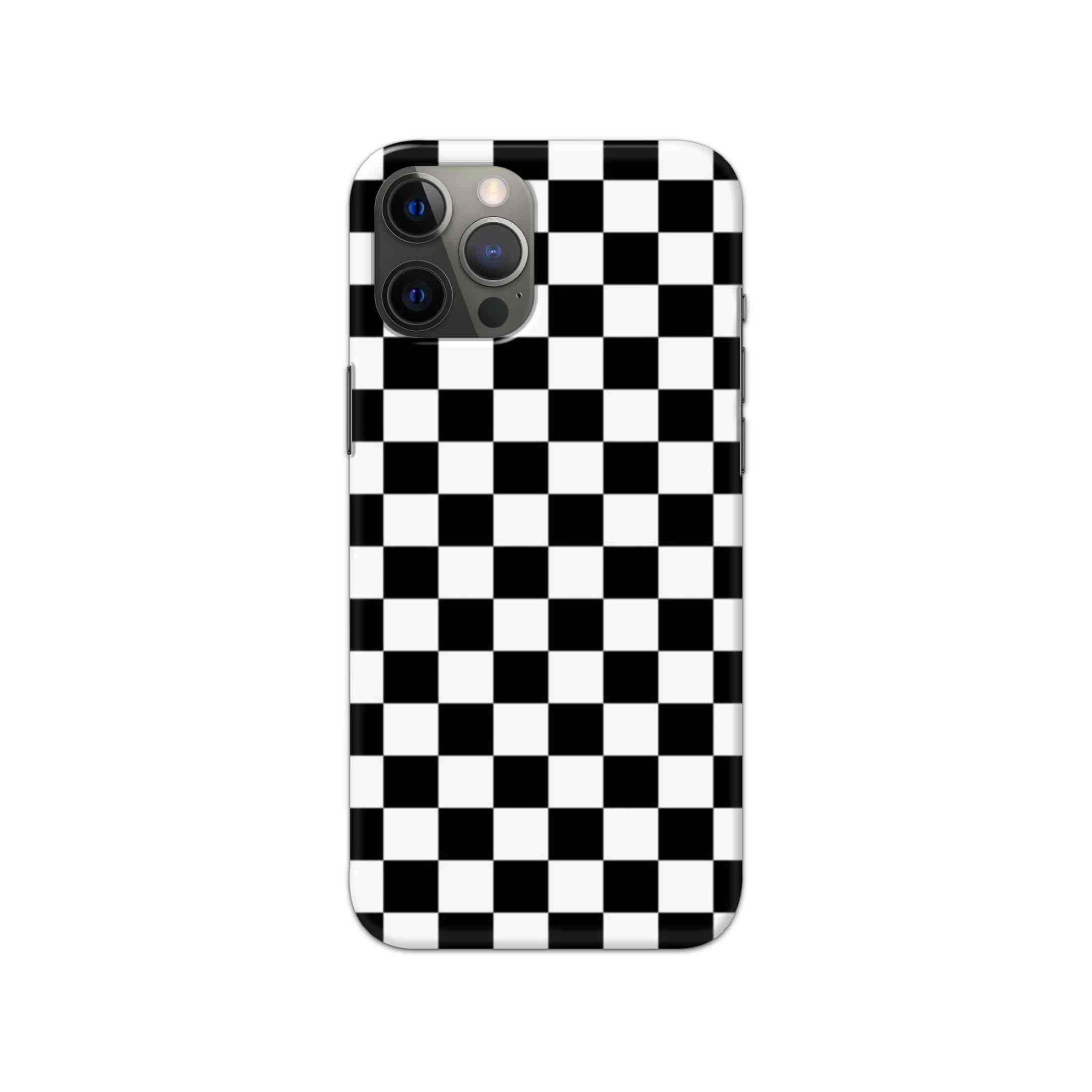 Black and White Checks Slim Hard Phone Case Black and White Checks Slim Hard Phone Case - Image 1