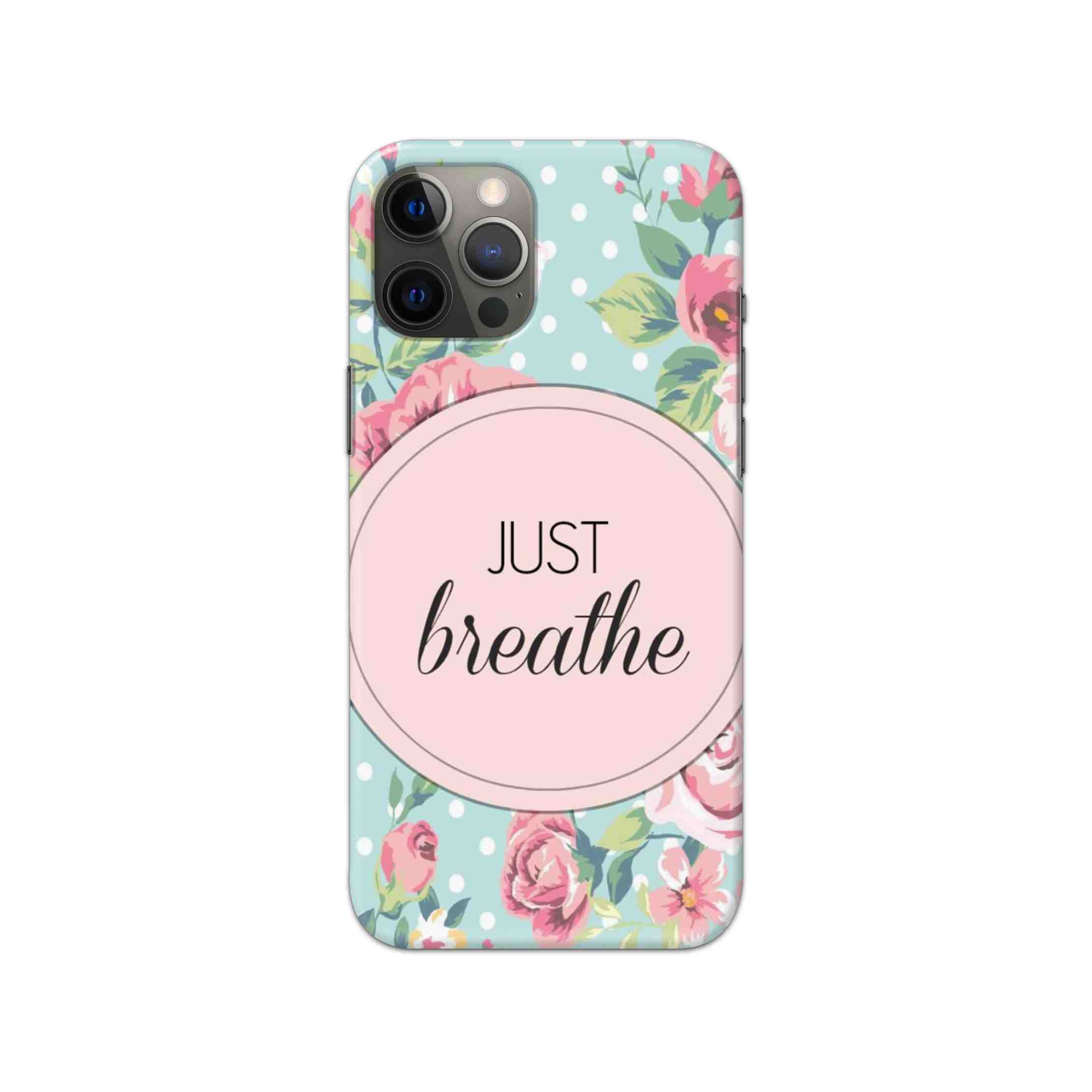 Typography - Just Breathe Printed Slim Hard Phone Case Typography - Just Breathe Printed Slim Hard Phone Case - Image 1